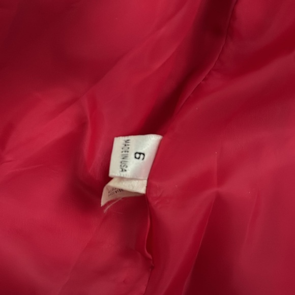 Vintage Evan Picone Suit Jacket Blazer Single Gold Button Hot Pink/Red Women’s 6 - Picture 5 of 8